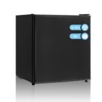 Techomey Minikühlschrank 46L – Leise 39dB, Schwarz, Umkehrbare Tür