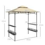 Outsunny Grillpavillon 240x150 cm – Wasserdicht & UV-Schutz – Bild 7