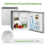 Bomann Mini-Kühlschrank 45 L mit Gefrierfach KB 7245 Inox – Bild 6