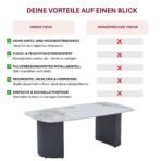 HOOZ Couchtisch Keramik Travertin-Optik 130×70 cm Schwarz – Bild 6