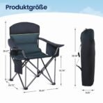 HIGH POINT SPORTS Campingstuhl 2er Set XXL 200 kg – Grün – Bild 9