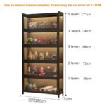 Abschließbare Bambus-Vitrine mit staubdichter Acrylglas-Schaubox – Bild 6