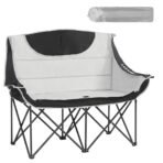 LARMNEE Campingsofa Faltbar 2 Personen bis 200 kg Grau