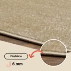 TAPISO Mono Kurzflor Teppich Schwarz In- & Outdoor ÖKO-TEX – Bild 9