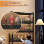 Abschließbare Bambus-Vitrine mit staubdichter Acrylglas-Schaubox – Bild 2