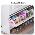 Schuhschrank Holz – 3 Ebenen, 2 Schubladen, platzsparend – Bild 3