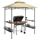 Outsunny Grillpavillon 240x150 cm – Wasserdicht & UV-Schutz