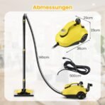 COSTWAY Dampfreiniger 2000 W | 5 Bar | 1,8 L | 29 Zubehörteile – Bild 4