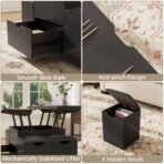 VOWNER Couchtisch Höhenverstellbar 3-in-1 mit 4 Hockern – Bild 8