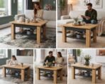All4All Couchtisch Astra 110x68 cm – Höhenverstellbar | Artisan Eiche – Bild 9