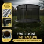 FRIEDO Outdoor Trampolin 305 cm – Sicherheitsnetz, EN71 – Bild 5