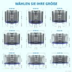 KINETIC SPORTS Trampolin Outdoor Ø 366 cm Salto Plus Blau – Bild 8