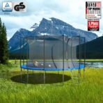 KINETIC SPORTS Trampolin Outdoor Ø 366 cm Salto Plus Blau – Bild 2