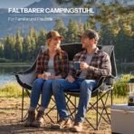 LARMNEE Campingsofa Faltbar 2 Personen bis 200 kg Grau – Bild 2