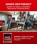 CUBES Coca-Cola Mini-Kühlschrank 48 L Rot mit Glastür – Bild 5