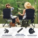 HIGH POINT SPORTS Campingstuhl 2er Set XXL 200 kg – Grün – Bild 5