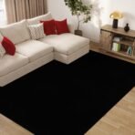TAPISO Mono Kurzflor Teppich Schwarz In- & Outdoor ÖKO-TEX – Bild 7