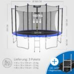 KINETIC SPORTS Trampolin Outdoor Ø 366 cm Salto Plus Blau – Bild 7