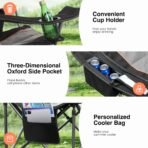 HIGH POINT SPORTS Campingstuhl 2er Set XXL 200 kg – Schwarz – Bild 6