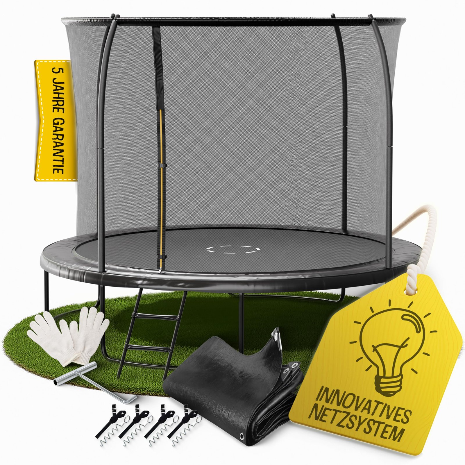 91FvilXQlIL FRIEDO Outdoor Trampolin 305 cm – Sicherheitsnetz, EN71 – Bild 1