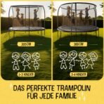 FRIEDO Outdoor Trampolin 305 cm – Sicherheitsnetz, EN71 – Bild 6