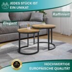 Lumarc Modena Couchtisch 2er Set – Massivholz Eiche & Stahl – Bild 3
