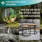 Lumarc Modena Couchtisch 2er Set – Massivholz Eiche & Stahl – Bild 8